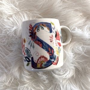 Anthropologie Mug Monogram Starla M Halfmann S
